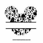 Mickey Head Disney Split Monogram SVG & PNG, SVG Free Download, SVG for Silhouette, svg files for cricut, separated svg, disney svg, mickey mouse free svg, minnie mouse free svg, mickey mouse monogram svg, split monogram svg