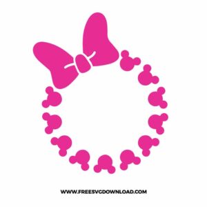 Minnie Bow Monogram Free SVG File