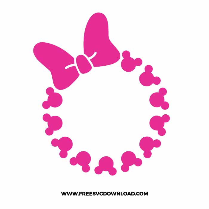 Minnie Bow Monogram SVG & PNG, SVG Free Download, SVG for Silhouette, svg files for cricut, separated svg, disney svg, mickey mouse free svg, minnie mouse free svg