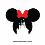Minnie Disney Castle SVG & PNG, SVG Free Download, SVG for Silhouette, svg files for cricut, separated svg, disney svg, mickey mouse free svg, minnie mouse free svg, castle svg, disney princess svg