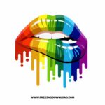 Pride Lips SVG & PNG, SVG Free Download, SVG for Silhouette, svg files for cricut, separated svg, pride free svg, lgbtq+ svg, rainbow svg, love wins svg, gay svg, pride month svg, bisexual pride svg