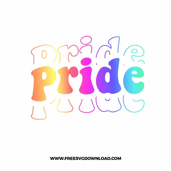 Pride Retro SVG & PNG, SVG Free Download, SVG for Silhouette, svg files for cricut, separated svg, pride free svg, lgbtq+ svg, rainbow svg, love wins svg, gay svg, pride month svg, bisexual pride svg