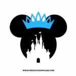 Minnie Blue Crown SVG & PNG, SVG Free Download, SVG for Silhouette, svg files for cricut, separated svg, disney svg, mickey mouse free svg, minnie mouse free svg, castle svg, disney princess svg