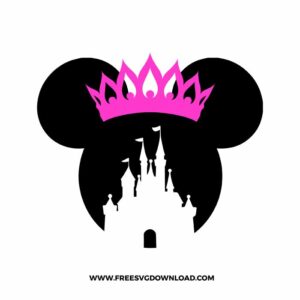 Minnie Pink Crown Free SVG File