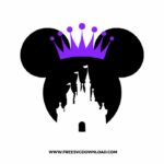 Minnie Purple Crown SVG & PNG, SVG Free Download, SVG for Silhouette, svg files for cricut, separated svg, disney svg, mickey mouse free svg, minnie mouse free svg, castle svg, disney princess svg