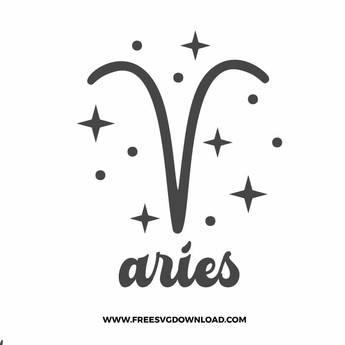 Aries SVG & PNG, SVG Free Download, svg files for cricut, separated svg, zodiac free svg, horoscope svg, astrology svg, constellation svg