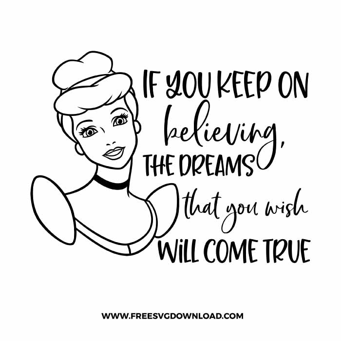 Cinderella If You Keep On SVG & PNG, SVG Free Download, SVG for Silhouette, svg files for cricut, separated svg, disney svg, disney princess svg, cinderella free svg
