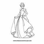 Cinderella Princess SVG & PNG, SVG Free Download, SVG for Silhouette, svg files for cricut, separated svg, disney svg, disney princess svg, cinderella free svg