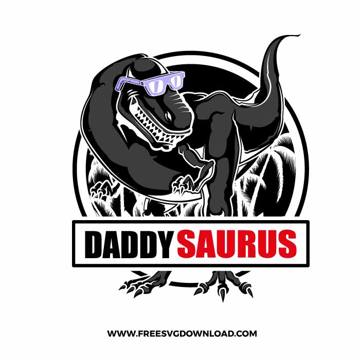 Daddysaurus SVG, SVG Free Download, SVG for Cricut Design Silhouette, dinosaur png, trex svg, cute dinosaur svg, kids svg, Jurassic park svg, free dinosaur svg, mom life svg