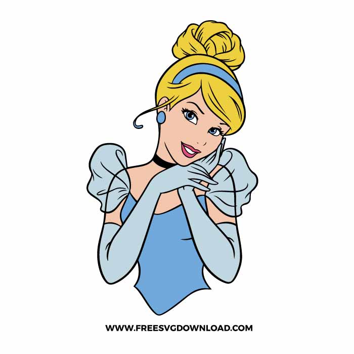 Disney Princess Cinderella SVG & PNG, SVG Free Download,  SVG for Silhouette, svg files for cricut, separated svg, disney svg, disney princess svg, cinderella free svg