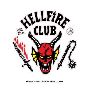 Hellfire Club Stranger Thing SVG & PNG, SVG Free Download, svg files for cricut, svg files for Silhouette, separated svg, trending svg, stranger things free svg, Demogorgon svg, hellfire svg, eleven svg, eddie munson svg, mike svg