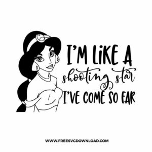 Jasmine Im Like a Shooting Star Free SVG & PNG, SVG Free Download, svg files for cricut, svg files for Silhouette, separated svg, trending svg, disney svg, disney princess svg, princess svg, disneyland svg, aladdin svg, jasmine svg