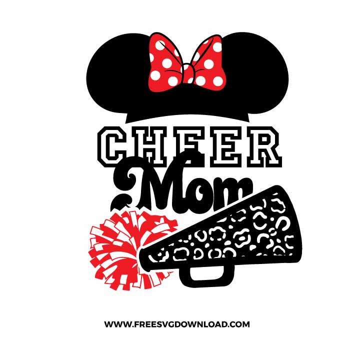 Minnie Cheer Mom SVG & PNG, SVG Free Download, svg files for cricut, separated svg, disney svg, mickey mouse svg, mickey head svg, minnie svg, minnie mouse svg, disney sport svg, sport svg, football svg, baseball svg, cheer svg, cheerleader svg, minnie cheer svg, cheer mom svg, cheer coach svg