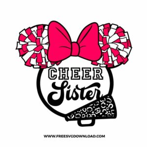 Minnie Cheer Sister Free SVG File