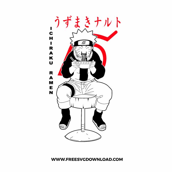 Naruto Ramen SVG & PNG, SVG Free Download, svg files for cricut, svg files for Silhouette, separated svg, naruto free svg, anime svg, manga svg, kakashi svg, sasuka svg