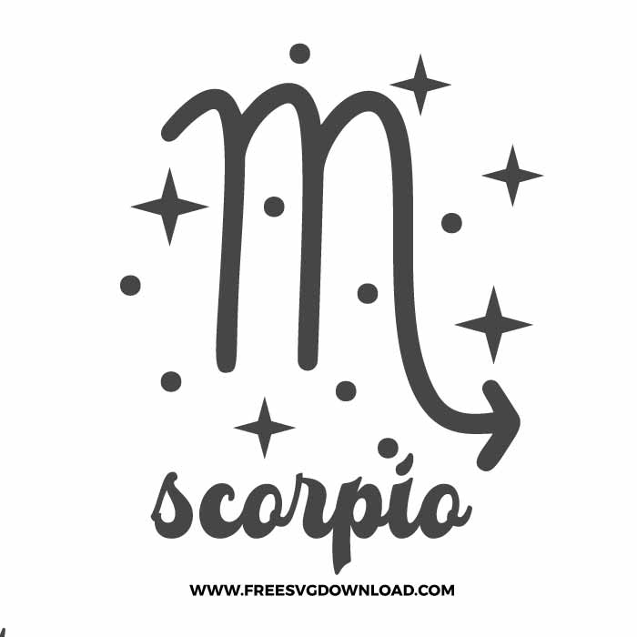 Scorpio SVG & PNG, SVG Free Download, svg files for cricut, separated svg, zodiac free svg, horoscope svg, astrology svg, constellation svg