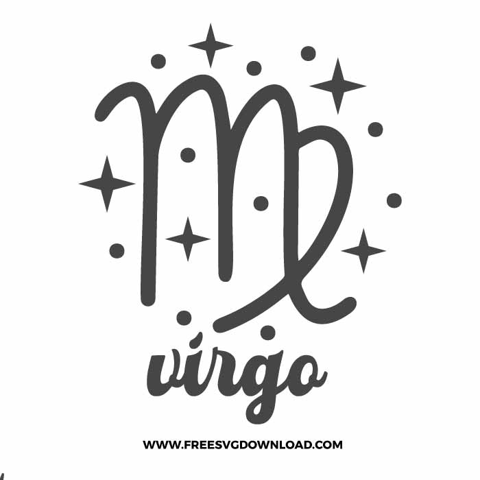 Virgo SVG & PNG, SVG Free Download, svg files for cricut, separated svg, zodiac free svg, horoscope svg, astrology svg, constellation svg