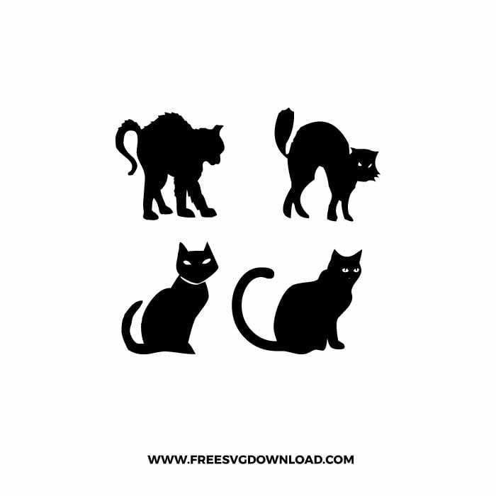 Black Cat SVG & PNG, SVG Free Download, svg files for cricut, halloween free svg, spooky free svg, fall svg, pumpkin svg, happy halloween svg, ghost svg, autumn svg, trick or treat svg, horror svg, witch svg, skull svg, zombie svg