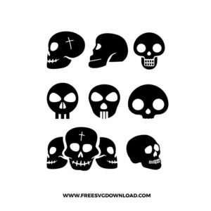 Skull Silhouette SVG & PNG, SVG Free Download, svg files for cricut, halloween free svg, spooky free svg, fall svg, pumpkin svg, happy halloween svg, ghost svg, autumn svg, trick or treat svg, horror svg, witch svg, skull svg, zombie svg