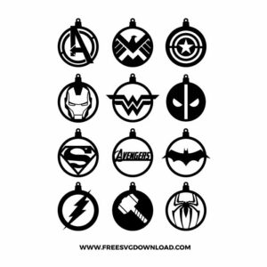 Avengers Christmas Ornaments Free SVG File