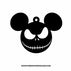 Mickey Jack Skellington Christmas Ornament Free SVG File