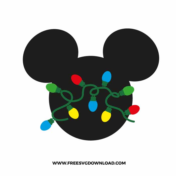 Mickey Mouse Christmas Lights SVG & PNG, SVG Free Download, svg files for cricut, separated svg, trending svg, disney svg, disneyland svg, mickey mouse svg, gmickey head svg, minnie svg, minnie mouse svg, disney castle svg, Merry Christmas SVG, holiday svg, Santa svg, snow flake svg, candy cane svg, Christmas tree svg, Christmas ornament svg, Christmas quotes, mickey christmas svg