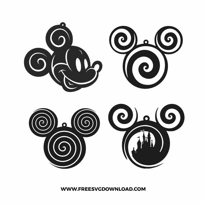 Mickey Swirl Christmas Ornament SVG & PNG, SVG Free Download, svg files for cricut, Merry Christmas SVG, Santa svg, snow flake svg, candy cane svg, Christmas tree svg, Christmas ornament svg, Christmas quotes, christmas lights svg, mickey mouse svg