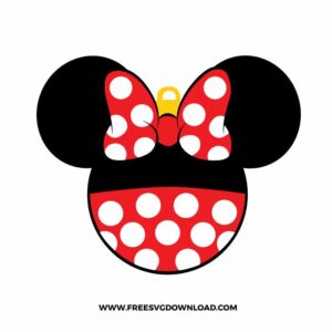 Minnie Mouse Christmas Ornament Free SVG File
