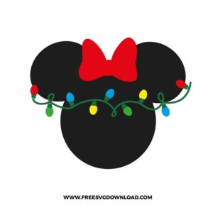 Minnie Mouse Christmas Light SVG & PNG, SVG Free Download, svg files for cricut, separated svg, trending svg, disney svg, disneyland svg, mickey mouse svg, gmickey head svg, minnie svg, minnie mouse svg, disney castle svg, Merry Christmas SVG, holiday svg, Santa svg, snow flake svg, candy cane svg, Christmas tree svg, Christmas ornament svg, Christmas quotes, mickey christmas svg