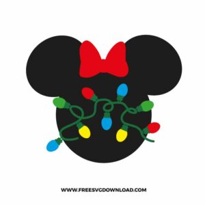 Minnie Mouse Christmas Lights SVG cut file