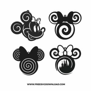 Minnie Christmas Ornament Free SVG File