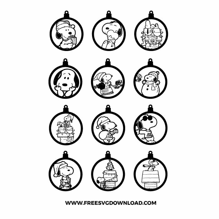 Snoopy Christmas Ornament SVG & PNG, SVG Free Download, svg files for cricut, Merry Christmas SVG, Santa svg, snow flake svg, candy cane svg, Christmas tree svg, Christmas ornament svg, Christmas quotes, christmas lights svg, buffalo plaid svg, snoopy free svg