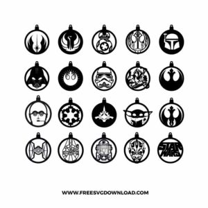 Star Wars Christmas Ornaments Free SVG File