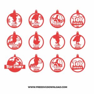 Toy Story Christmas Ornaments Free SVG File