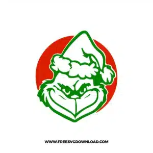 Grinch Face Christmas Free SVG File
