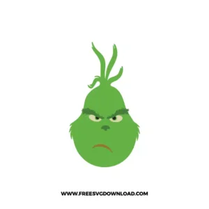 Grinch Angry Face Free SVG File