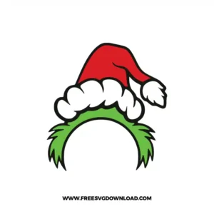 Grinch Half Mask Free SVG File