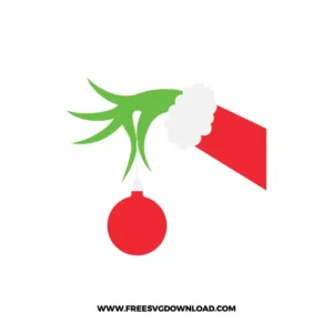 Grinch Holding Ornament 2 SVG & PNG free cut files