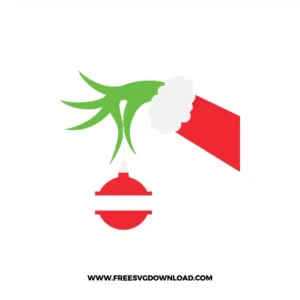Grinch Split Monogram Free SVG File