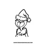 Grinch Outline 1 SVG & PNG, SVG Free Download, svg cricut, Christmas SVG, grinch svg, the grinch svg, grinch face svg, grinch hand svg