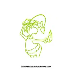 Grinch Outline Free SVG File 3