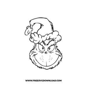 Grinch Outline Free SVG File 4