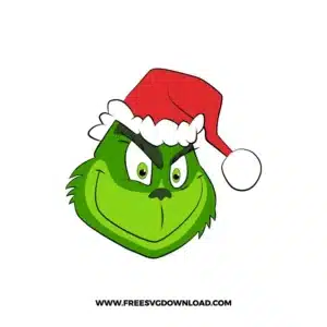 Grinch Santa Hat Free SVG File