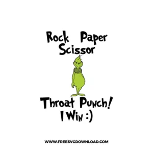 Grinch Rock Paper Scissor Free SVG File