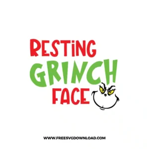 Resting Grinch Face Free SVG File 4