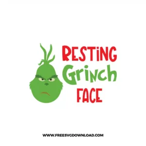 Resting Grinch Face Free SVG File 5