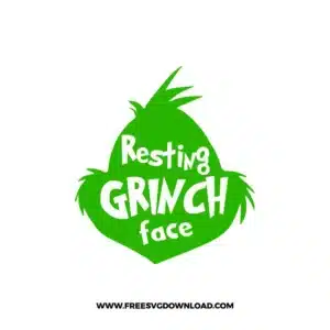Resting Grinch Face Free SVG File 6