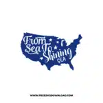 From Sea To Shining Sea SVG free, SVG Free Download,  SVG for Cricut Design Silhouette, free svg files, free svg files for cricut, free svg images, free svg for cricut, free svg images for cricut, svg cut file, svg designs, 4th of July, fourth of july svg, fourth of july clipart, independence day svg, america svg, patriotic day svg, usa svg, onesies svg, american flag svg, 4th of july shirts svg, god bless america svg, fireworks svg, America rainbow SVG