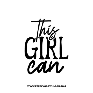 This Girl Can Free SVG File