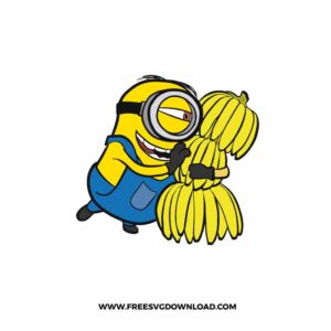 Banana Minion SVG & PNG, SVG Free Download, svg files for cricut, minions face SVG, minions eyes svg, movie svg, banana svg, girl minion, bob minion